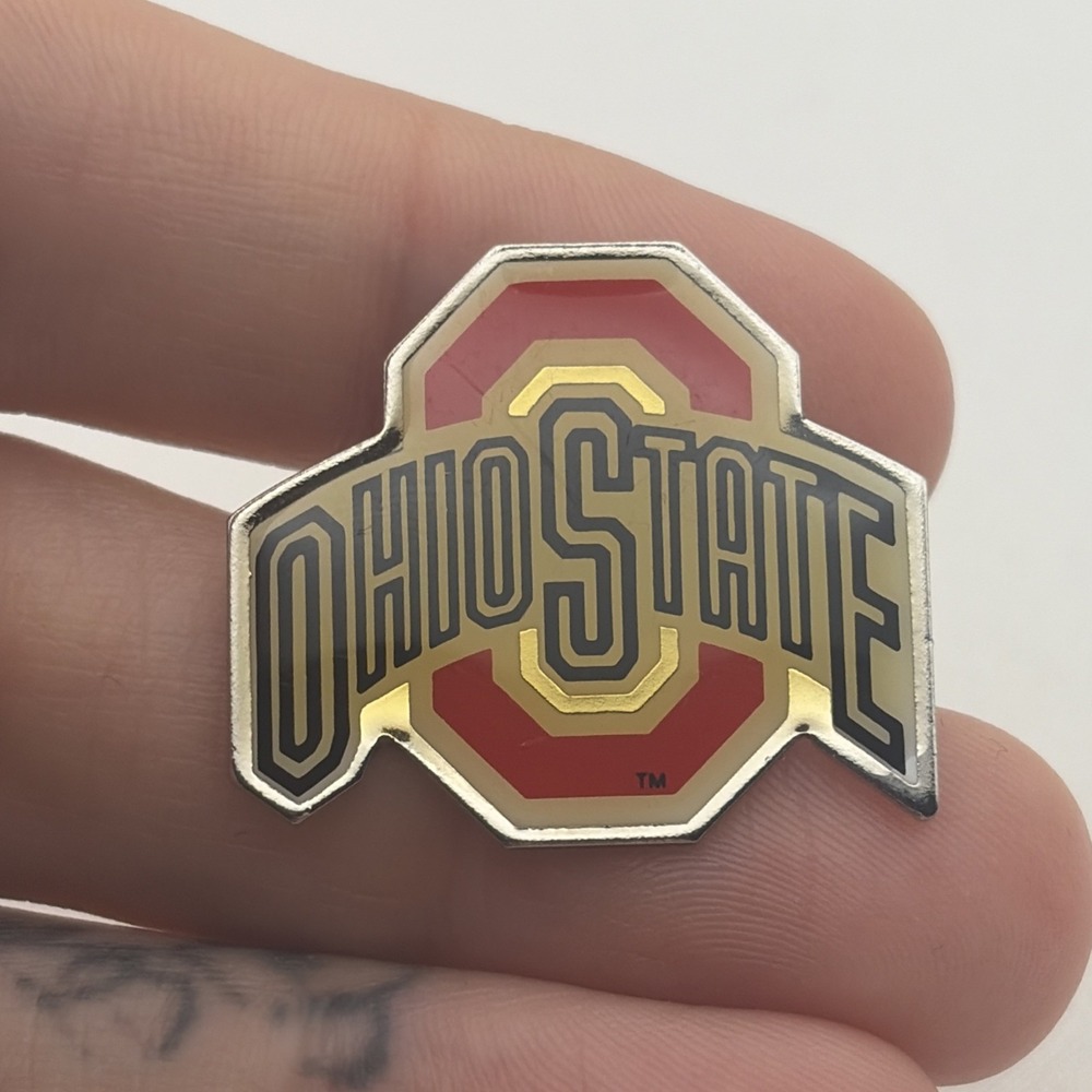 Vintage 1992 Ohio State Buckeyes Block O Logo NCAA Football Lapel Hat Pin